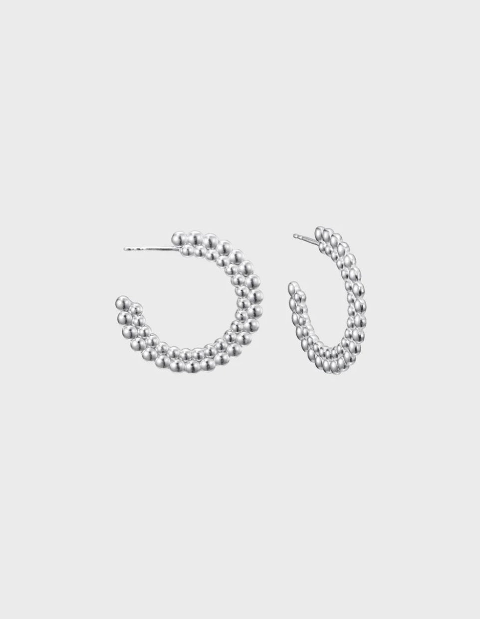 Circle of Light Silver Earrings - Medium