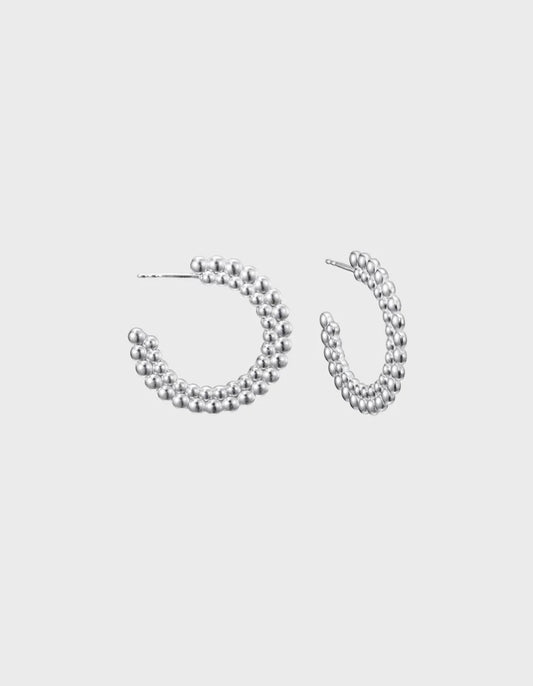 Circle of Light Silver Earrings - Medium