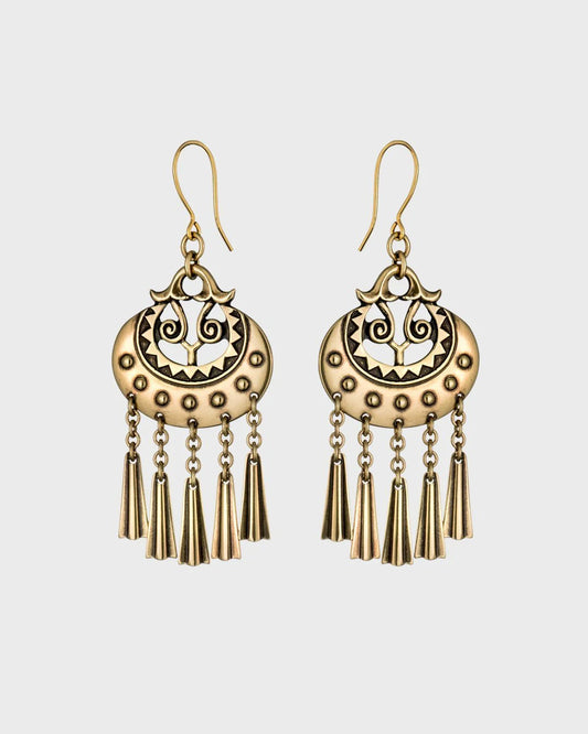 Moon Goddess Bronze Earrings