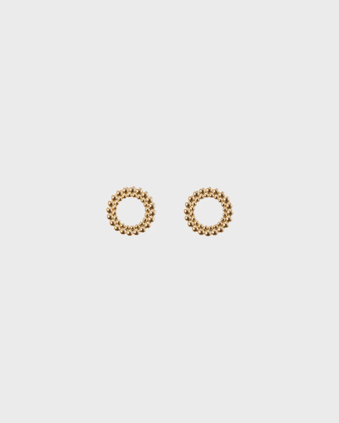 Circle of Light Large Bronze Stud Earrings