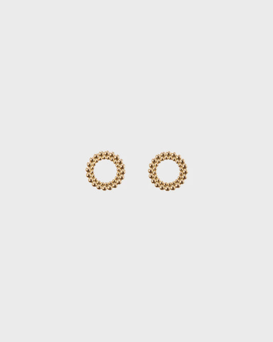 Circle of Light Large Bronze Stud Earrings