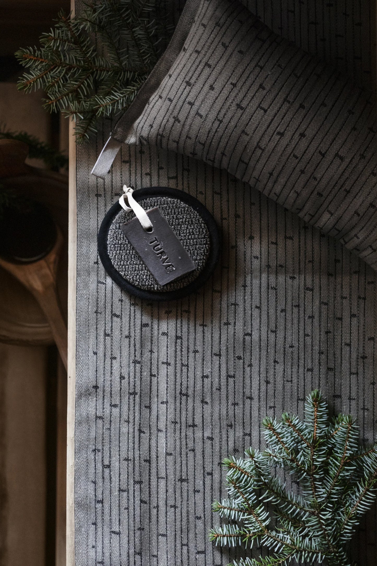 METSÄ Sauna Cover - Linen/Black 46x150cm