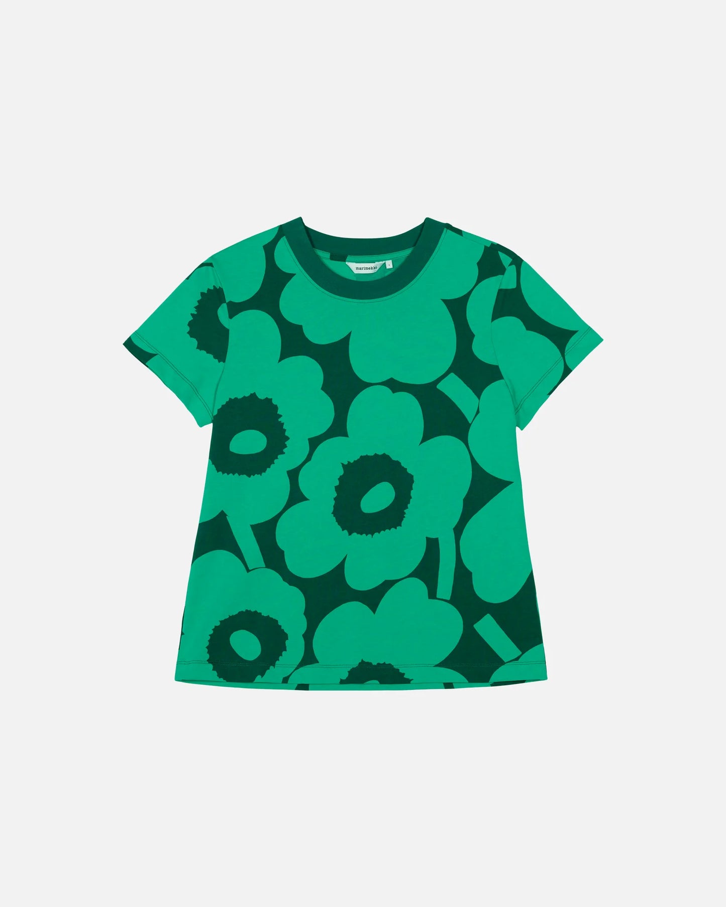 Heleys Unikko T Shirt. Green, Dark Green