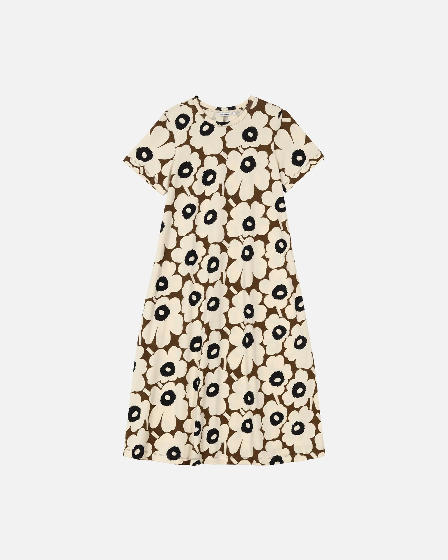 Pisteinen Unikko Dress. Beige, Brown