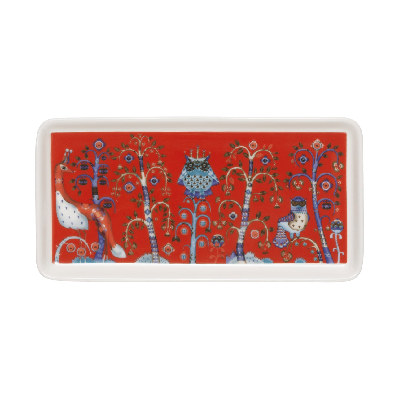 Taika Plate Rectangle 12×24 cm – Red