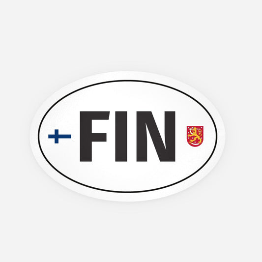 FIN Sticker – Flag & Coat of Arms