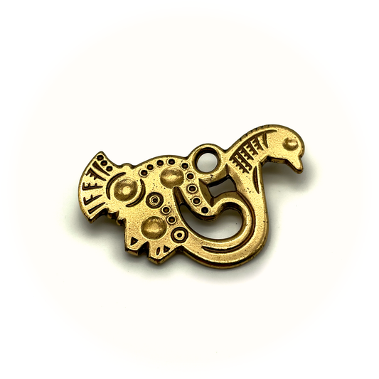 Vintage Kalevala Bronze Bird of Tampere (Tampereen Lintu) Brooch Finnish Iron Age Design