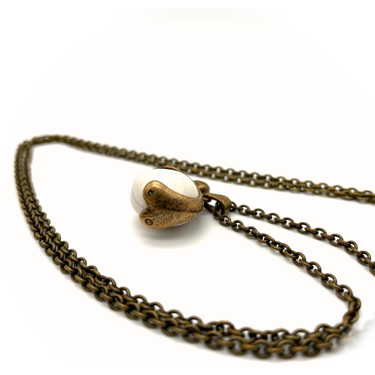 Vintage Bronze Kalevala Fortune Bird (Töyrin Lintu) Pendant Necklace