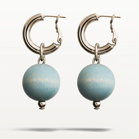Valma Earrings, Light Blue