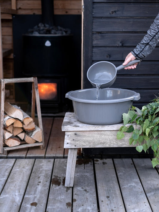 Orthex Sauna Basin 12 L - Stone Grey