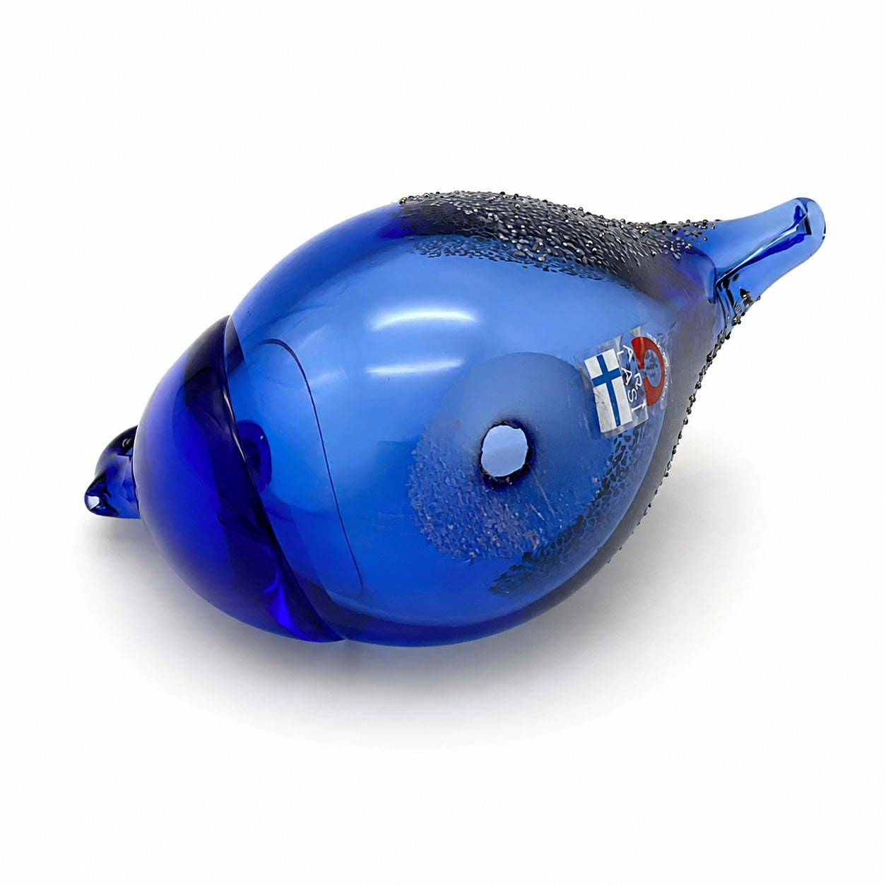 Vintage Art Lasi Glass Bird – Cobalt Blue | Finland, c. 1970s–1980s