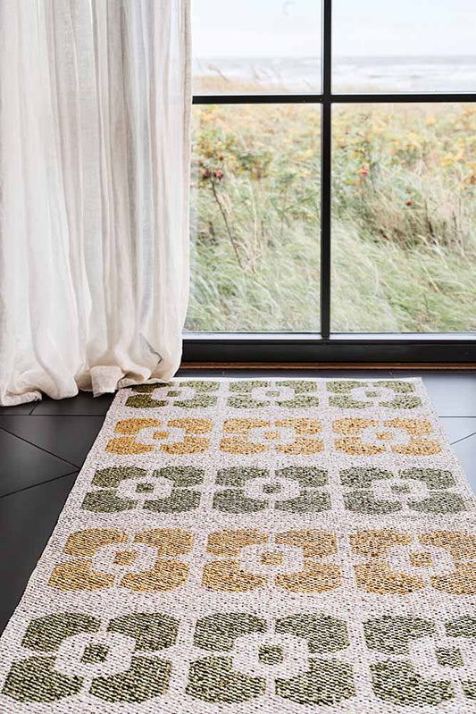 Florian Indoor/Outdoor Woven Plastic Mat – Yellow