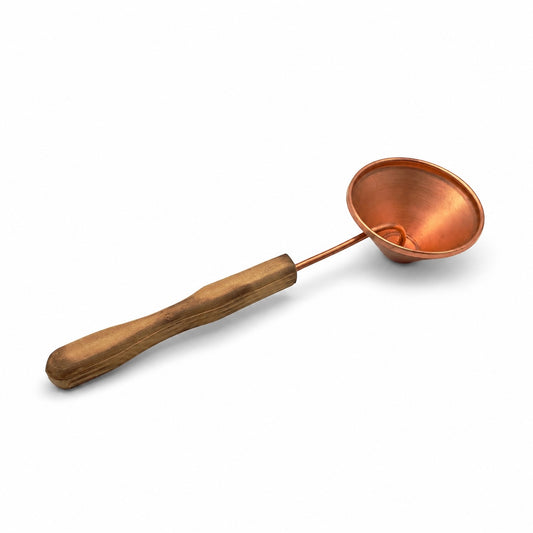 Handcrafted Copper Sauna Ladle with Cedar Handle
