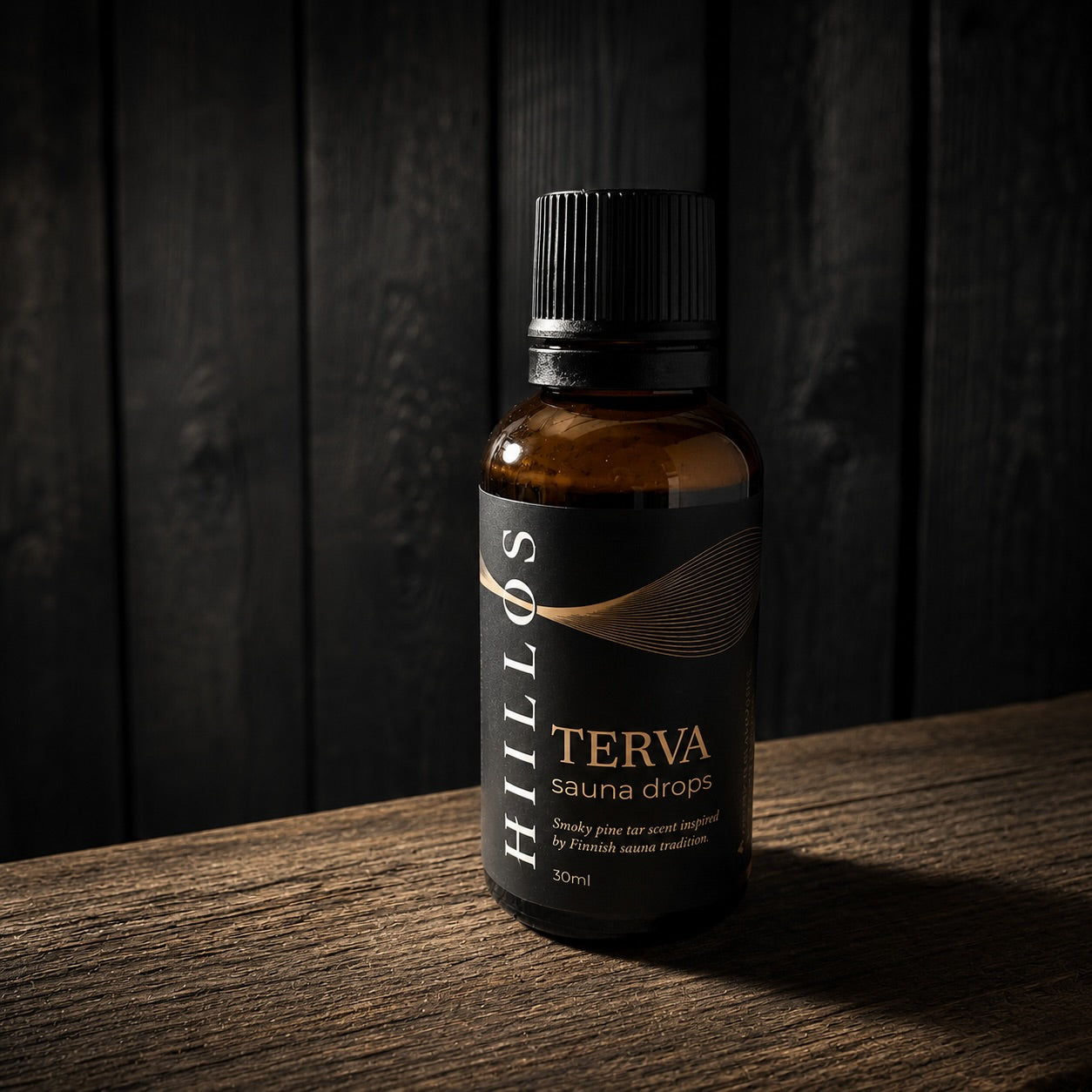Hiillos Terva Sauna Drops – Finnish Smoke Sauna Scent (30 ml)