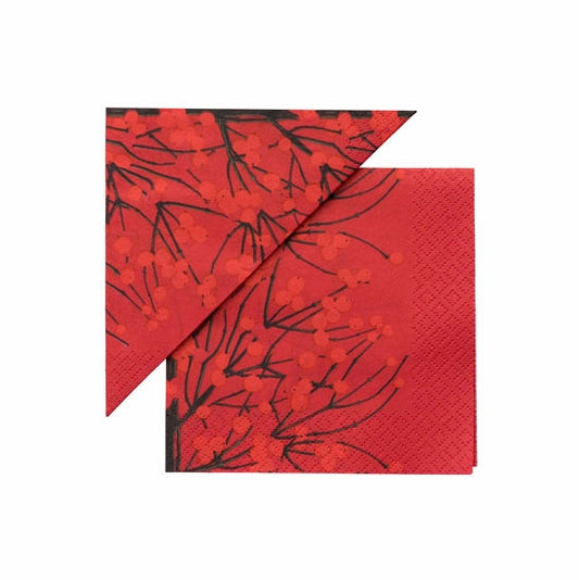 Lumimarja Red Luncheon Napkins