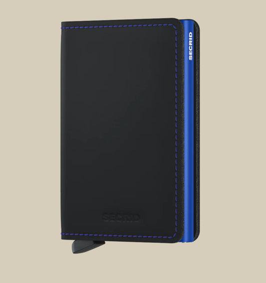 Slimwallet Matte Black & Blue