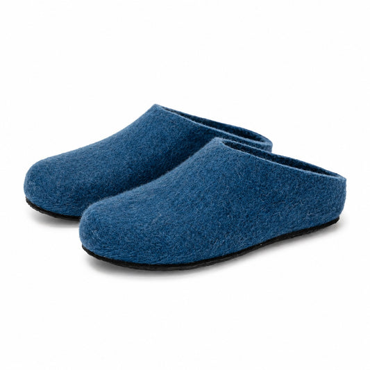 Lahtiset Felt Slipper Clogs – Petrol Blue