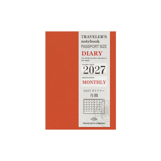 Traveler's notebook Passport Size Refill 2027 Monthly