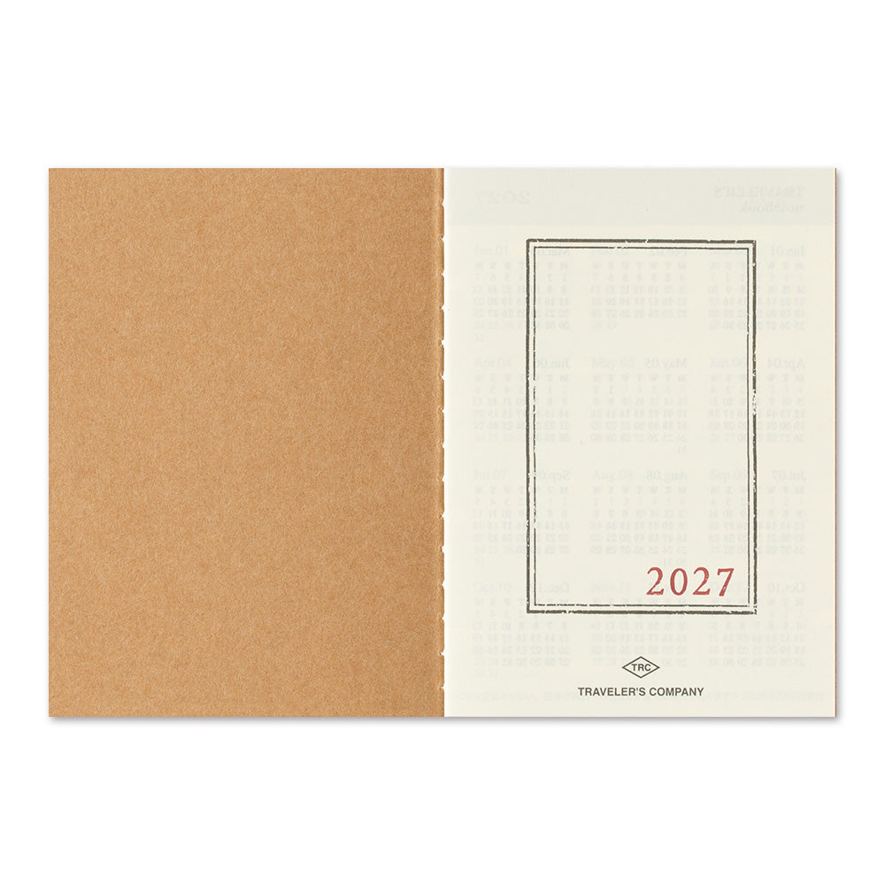 Traveler's notebook Passport Size Refill 2027 Monthly
