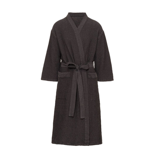Kenno Bathrobe - Black/Grey