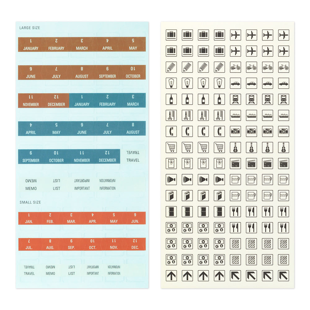 Traveler's notebook Customized Sticker Set for Diary 2027