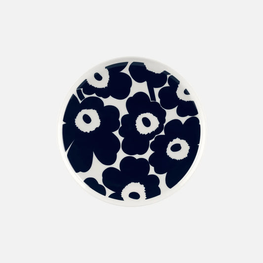 Unikko Plate 25 cm - Black and White