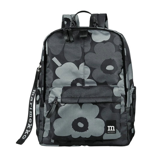Zip Top Backpack Unikko - Grey / Black