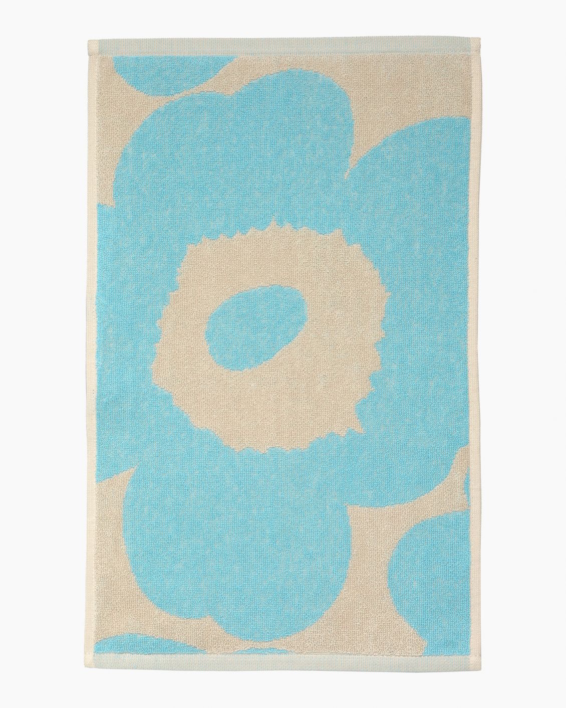 Unikko Off- White, Light Blue Bath Guest Towel