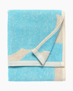 Unikko Off- White, Light Blue Bath Guest Towel
