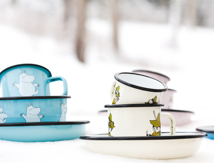 Moomin Retro Moomin Light Blue Enamel Bowl