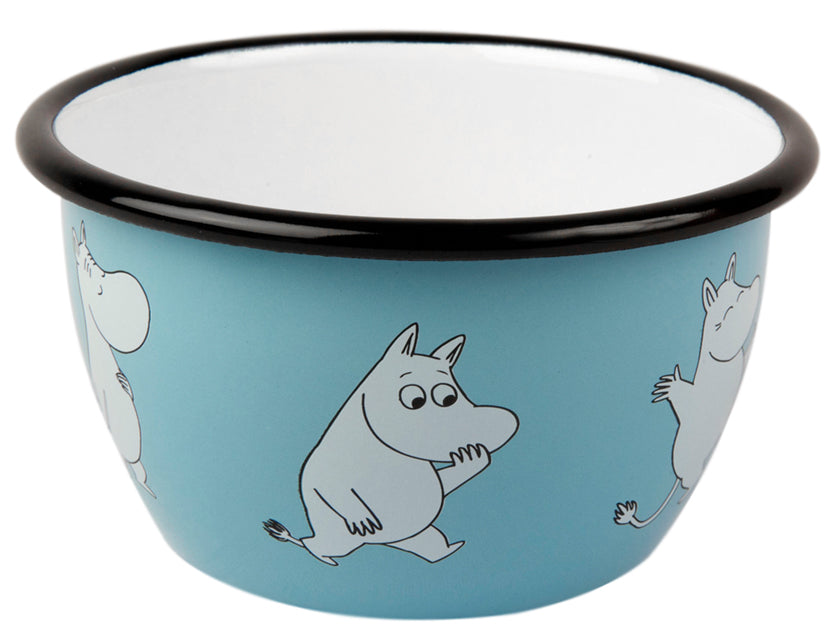 Moomin Retro Moomin Light Blue Enamel Bowl