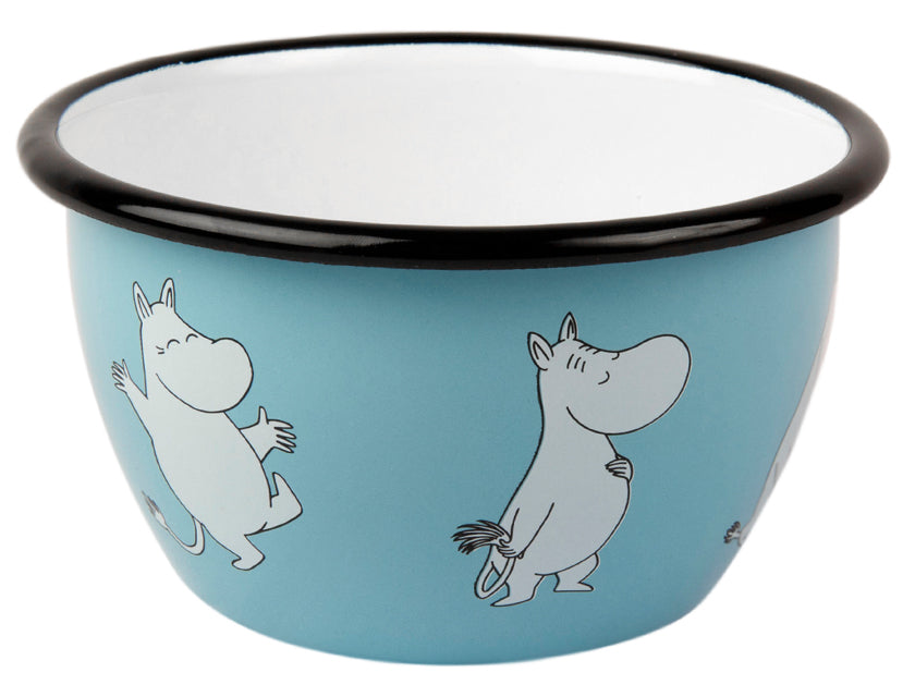 Moomin Retro Moomin Light Blue Enamel Bowl