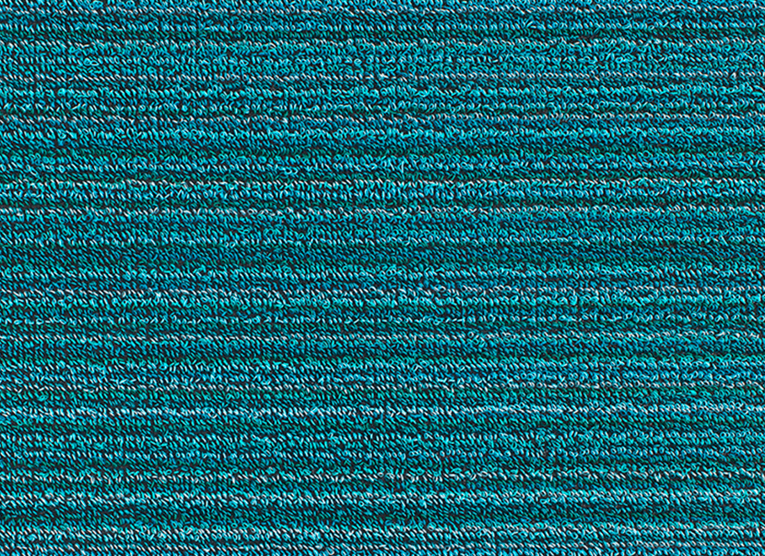 Shag Skinny Stripe Turquoise Mat