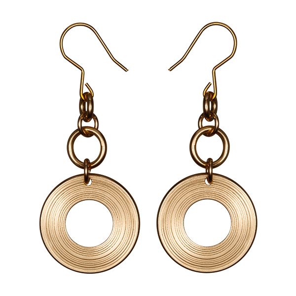 Kosmos Earrings, Bronze
