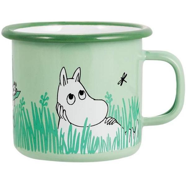 Moomin in the Garden “Boys” Children's Mug - green