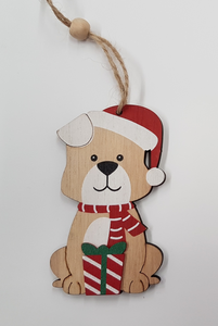 Wooden Doggie Ornament