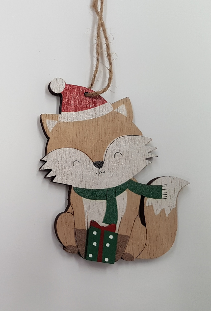 Wooden Fox Ornament