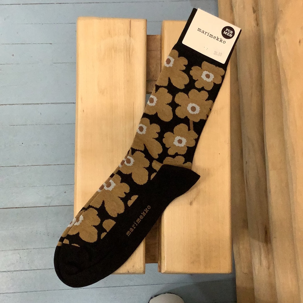 Kohina Unikko ankle socks - black and brown