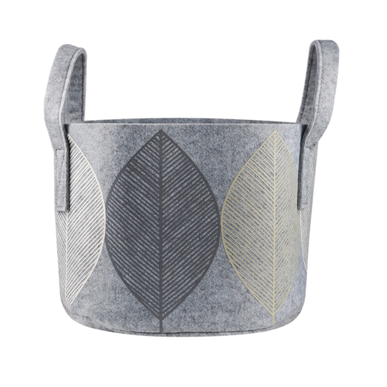 STORAGE BASKET LEAF LIGHT GREY 17L