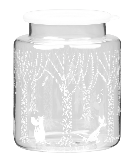 Glass Jar with lid “In the Woods”