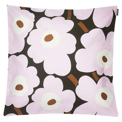 Pieni Unikko Cushion Cover - lilac/ pink and brown