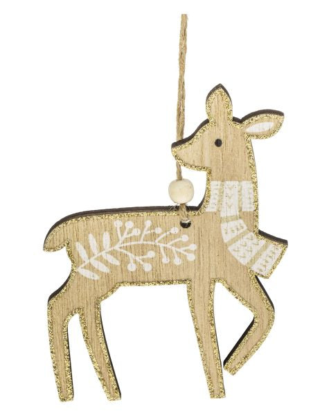 Wooden Deer Ornament