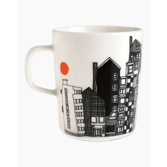 Siirtolapuutarha Mug- Black, White & Orange