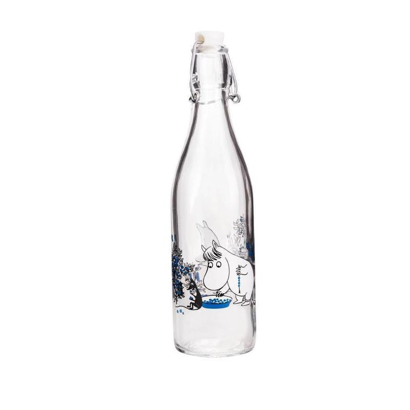 Moomin Glass Bottle “Blueberries”