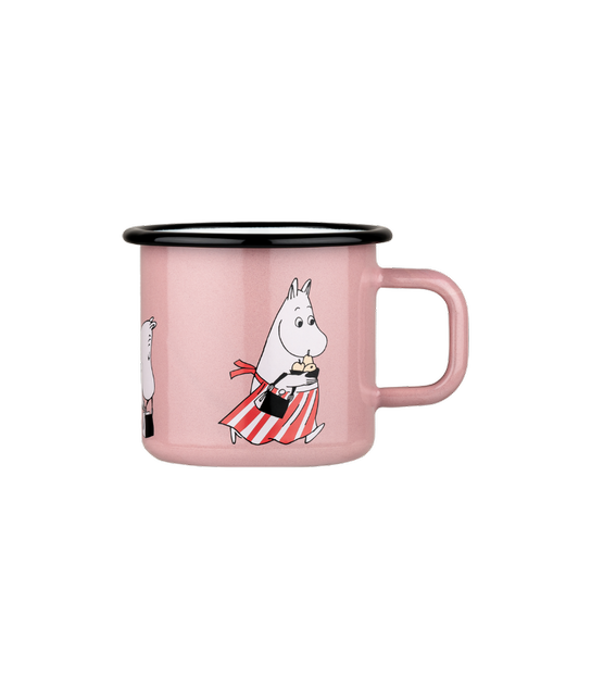 Retro Pink Moominmama Enamel Mug- 370ml