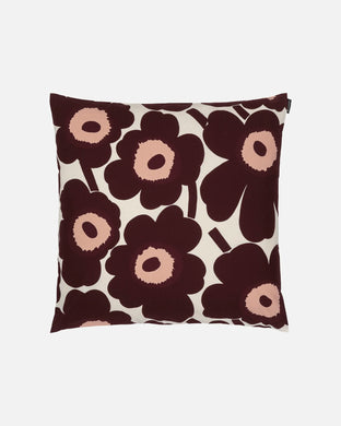 Unikko Burgundy Cushion Cover - 50cm x 50cm