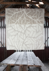 VERSO Wool Blanket Beige- White