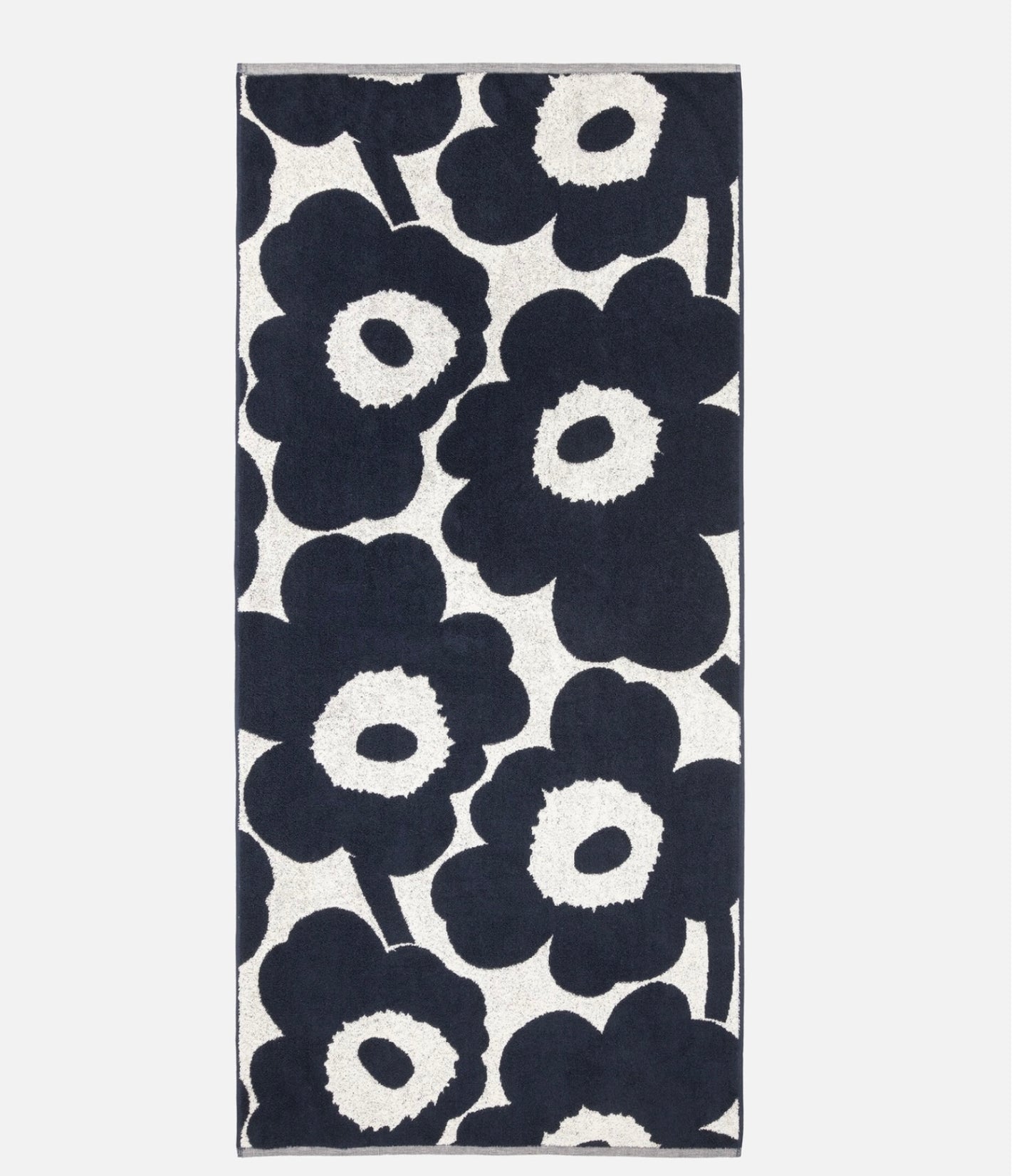 Unikko bath Towel, Navy / White