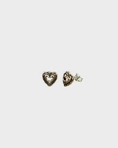 Heart of the House Stud Earrings bronze