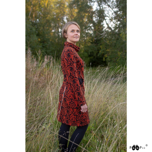 ROUTA sweatshirt knit dress, Mielikki, rust
